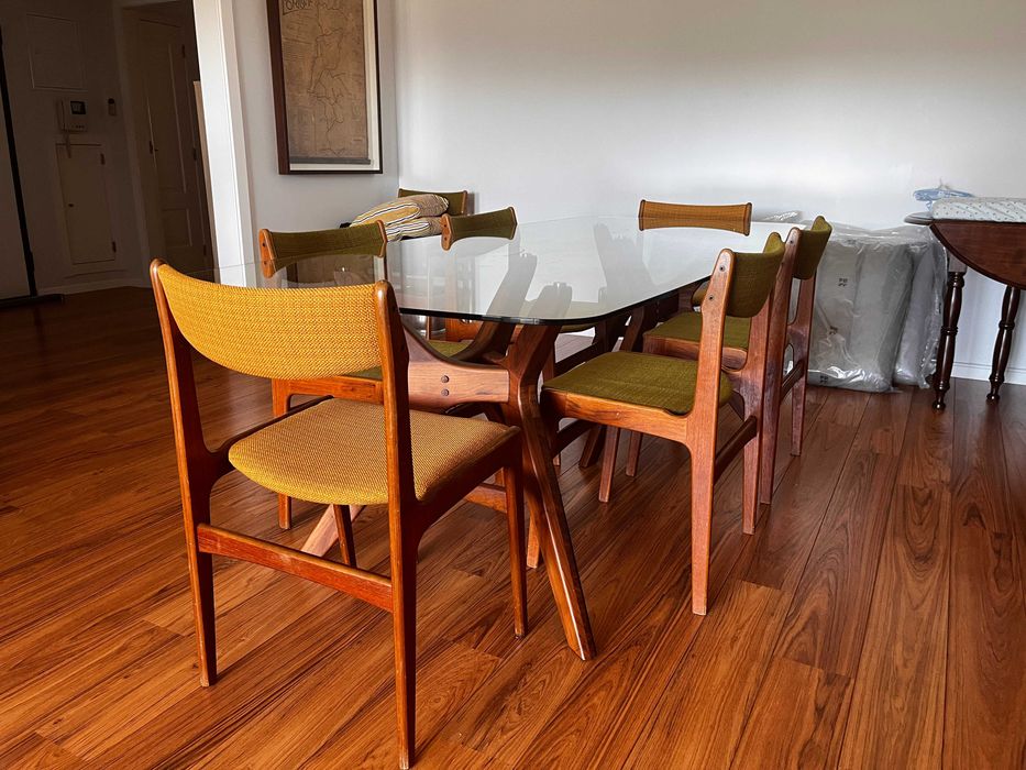 Mesa de Jantar tampo em vidro LA REDOUTE