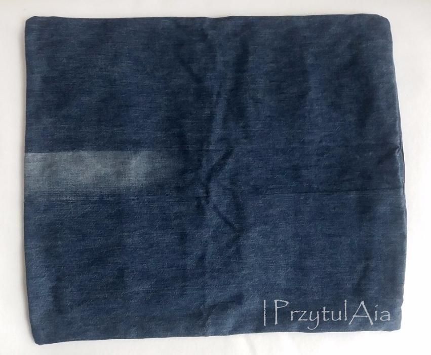 Patchwork poszewka pokrowiec dżinsowy jeans poduszka
