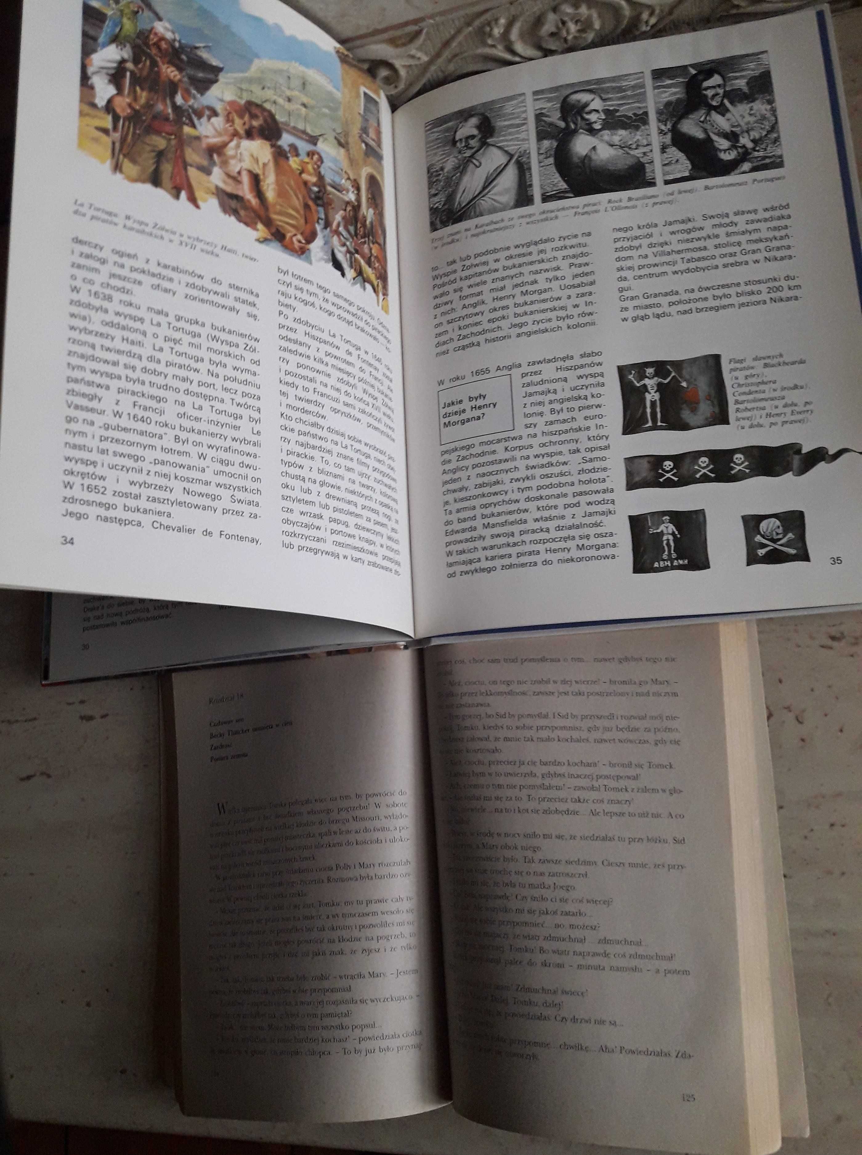 Piraci Rozboje morskie + Przygody Tomka Sawyera-zestaw 2 książek