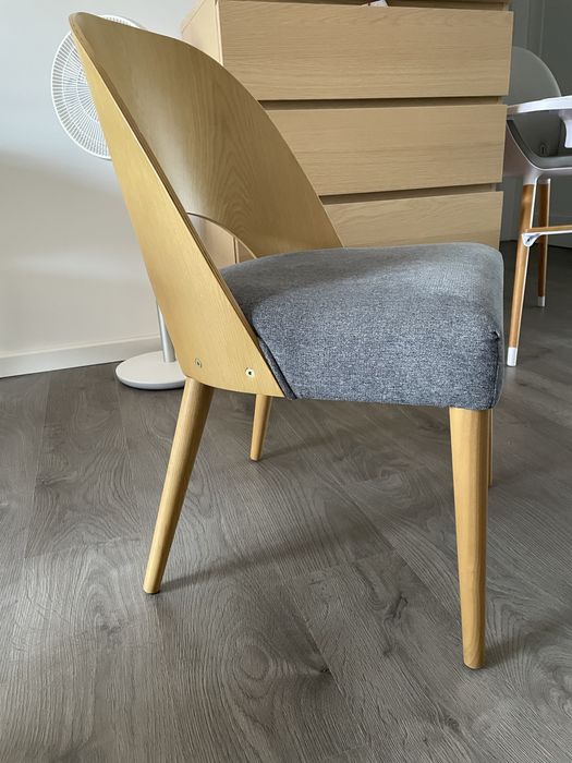 Cadeira cizento / madeira