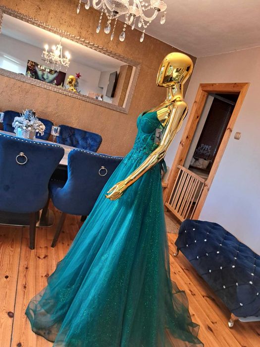 Zjawiskowa suknia Paradise Glamour Emerald Na studniówkę Polski produc