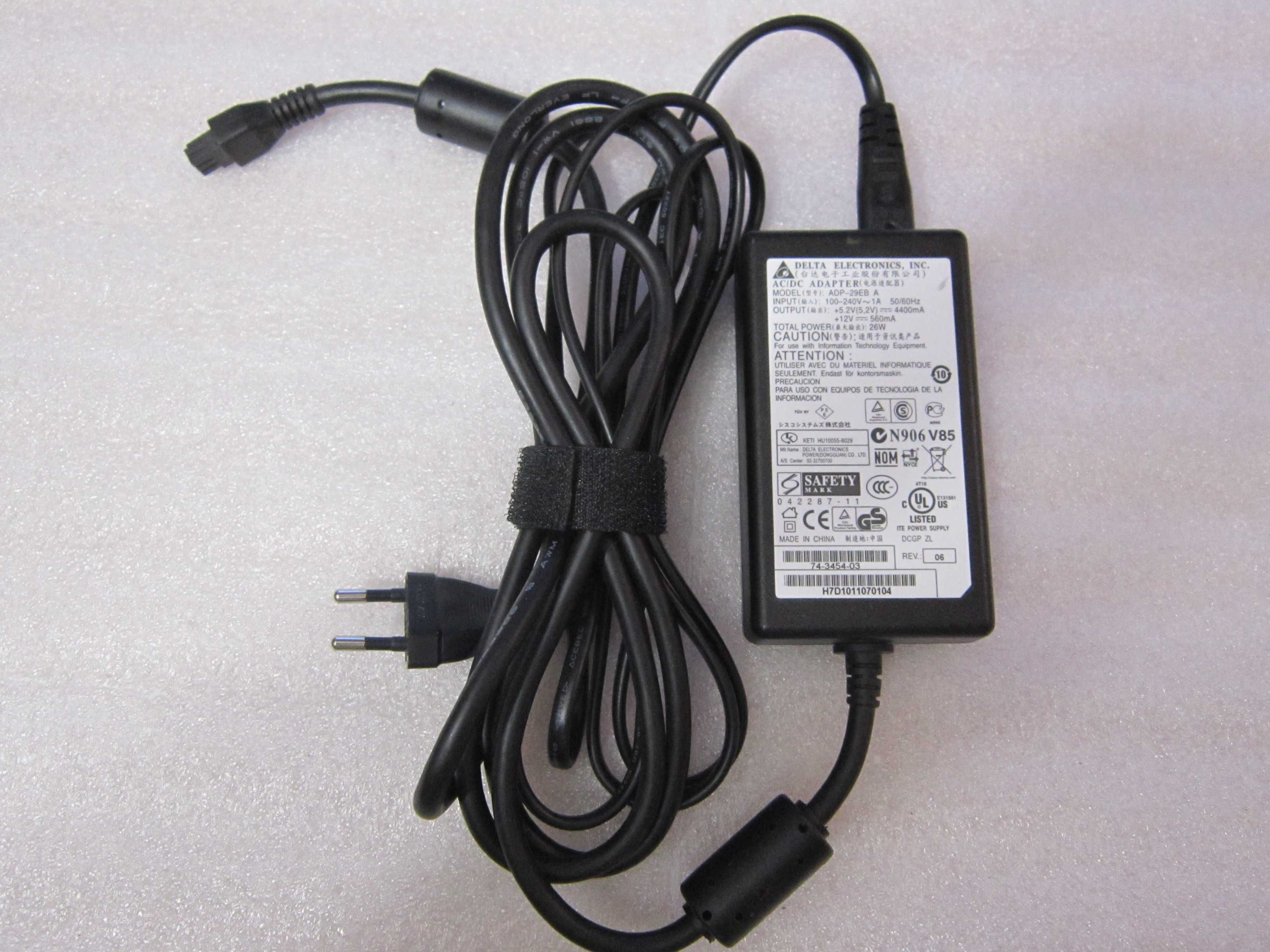 Zasilacz Delta ADP-29EB A 12V 560mA 5.2V 4400mA Molex