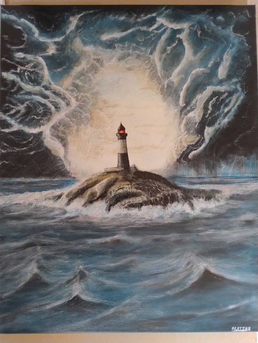 Obraz ręcznie malowany - akryl 40x50 cm.