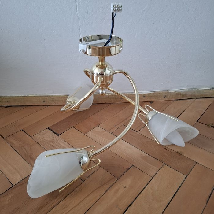 Lampa żyrandol zlota