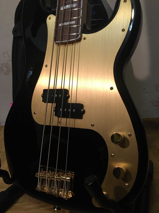 Squier 40th Anniversary Precision Bass Gold Edition BLK jak nowy