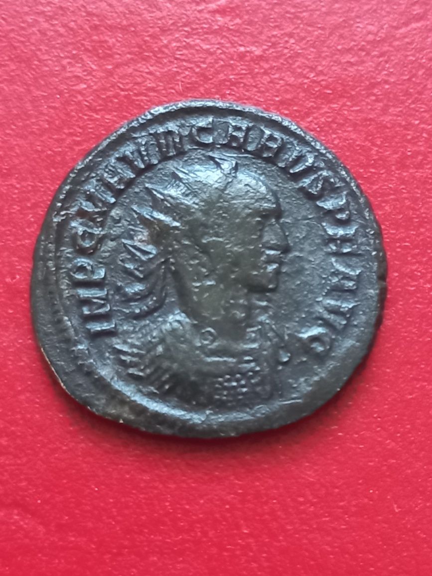Rzym - Marek Aureliusz Karus, antoninian, brąz III wiek n.e.