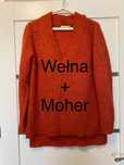 Pomaranczowy welniany moherowy sweter Kaffe S M