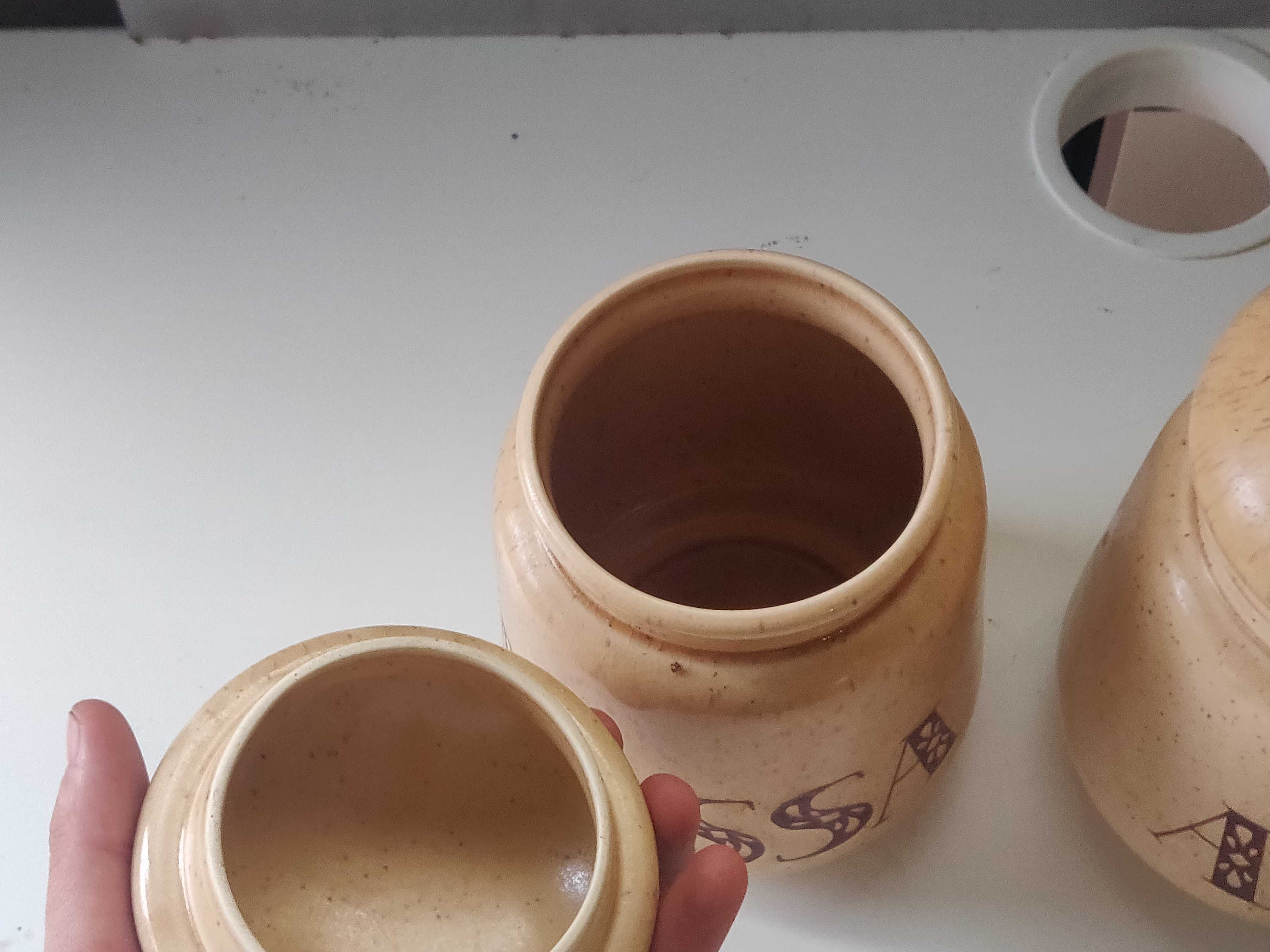 Potes para guardar arroz/massa