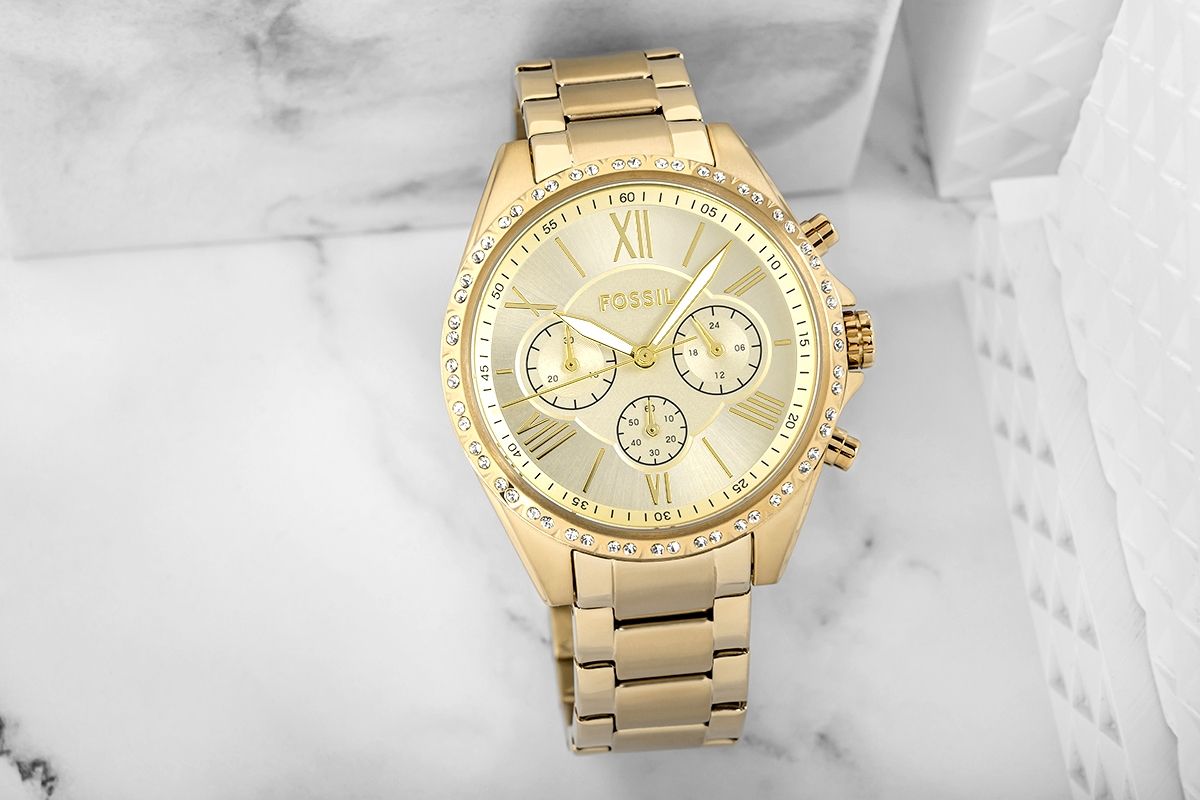 zegarek damski fossil modern courier chronograph bq3378 + box