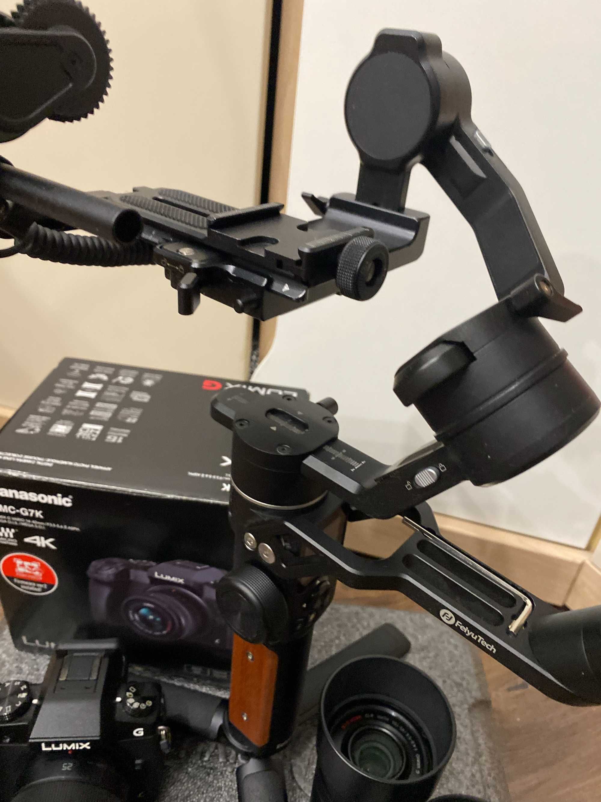 Lumix G7 14-42mm/25mm/45-150mm + Gimbal Feiyutech AK2000S