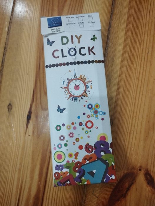 Zegar Diy srebrny