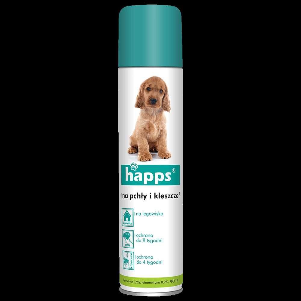 Happs Spray do zwalczania pcheł i kleszczy w otoczeniu psa 250ml