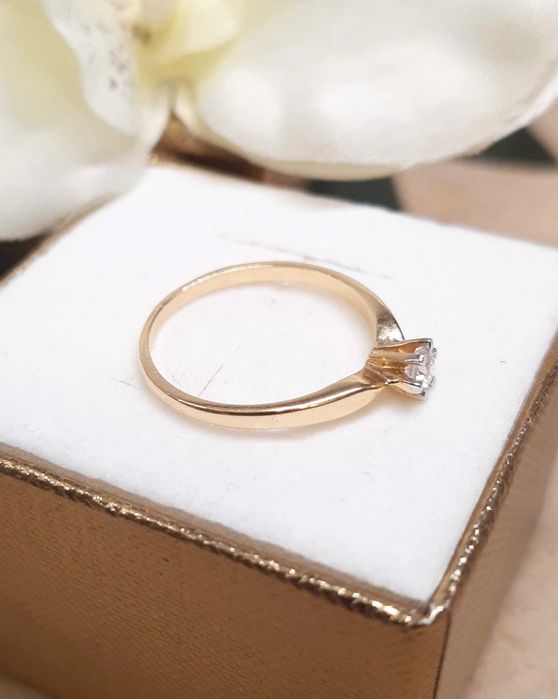 Złoty pierścionek p.585/1,72g