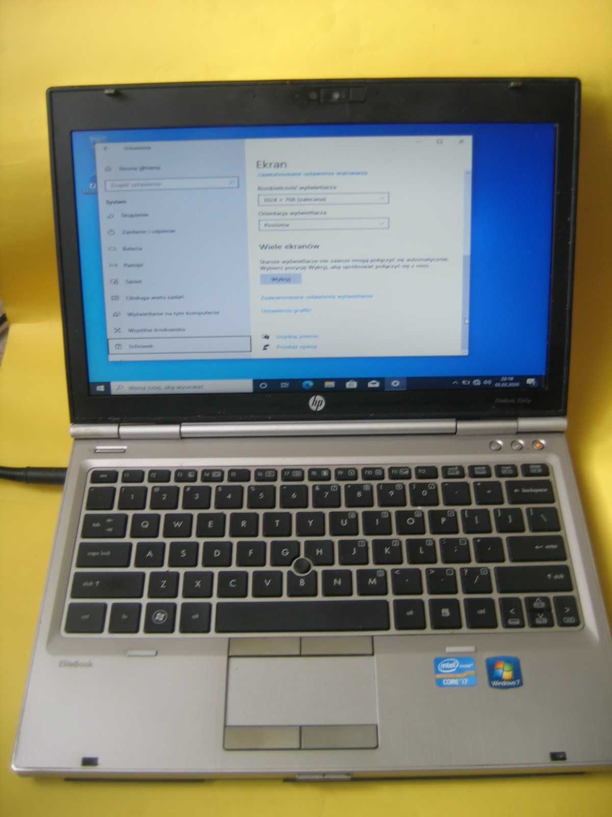 Mały laptop HP 2560p i7 2620M 2,7GHz 12,5" 120Gb SSD 4Gb - super stan