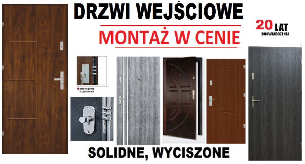 DRZWI z montażem do mieszkania -ZEWNĘTRZNE -wejściowe wewnątrzklatkowe