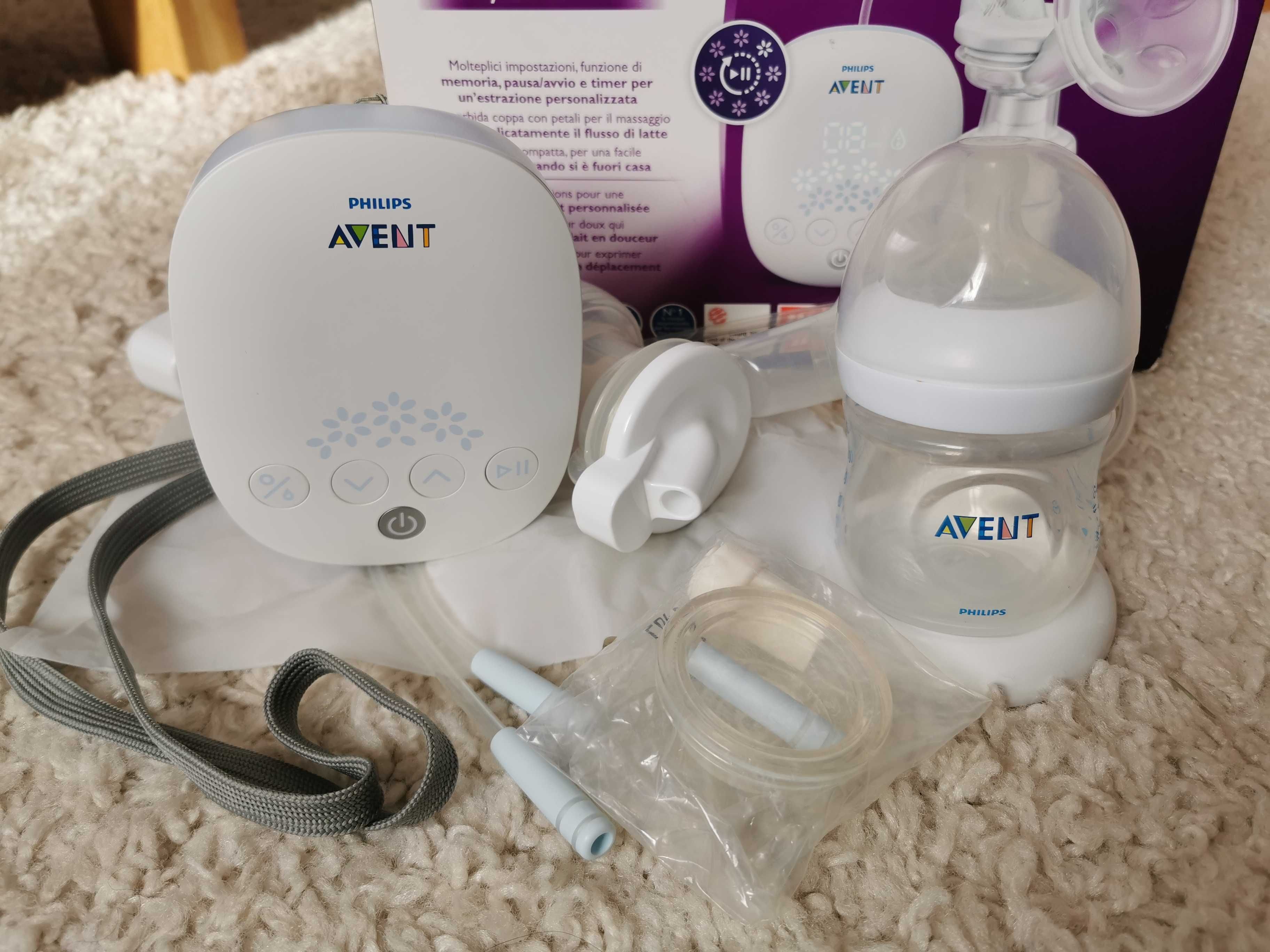 Avent Easy Comfort Laktator Pojedynczy Elektryczny z Butelką