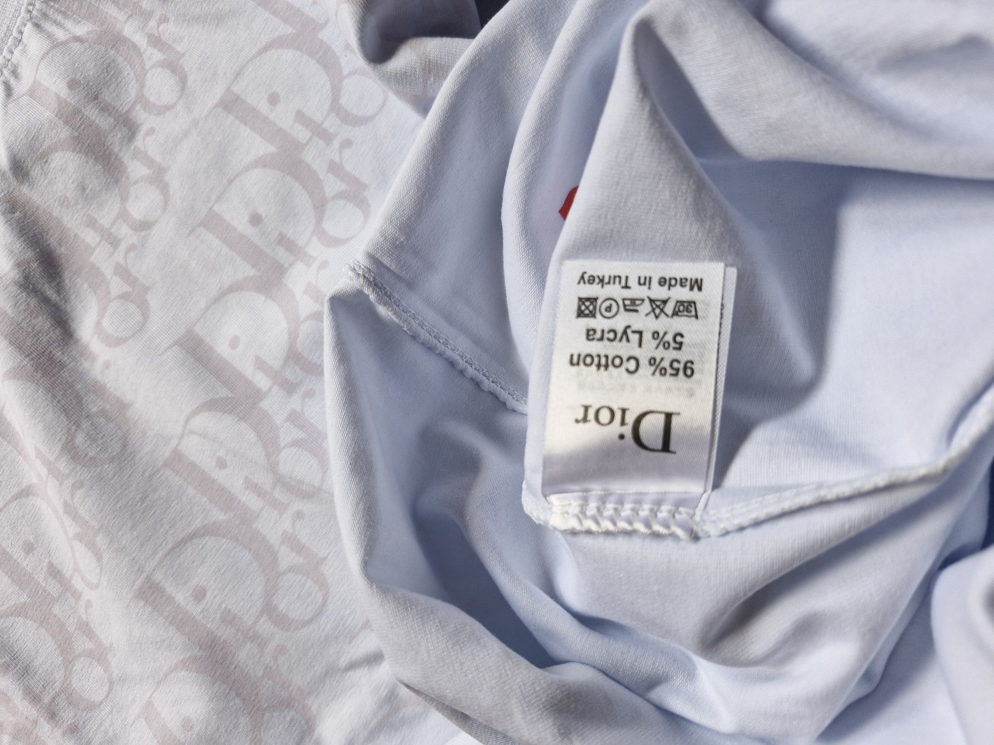 Magiczne koszulka męska bawełna tshirt biała logo lato dior xl  l