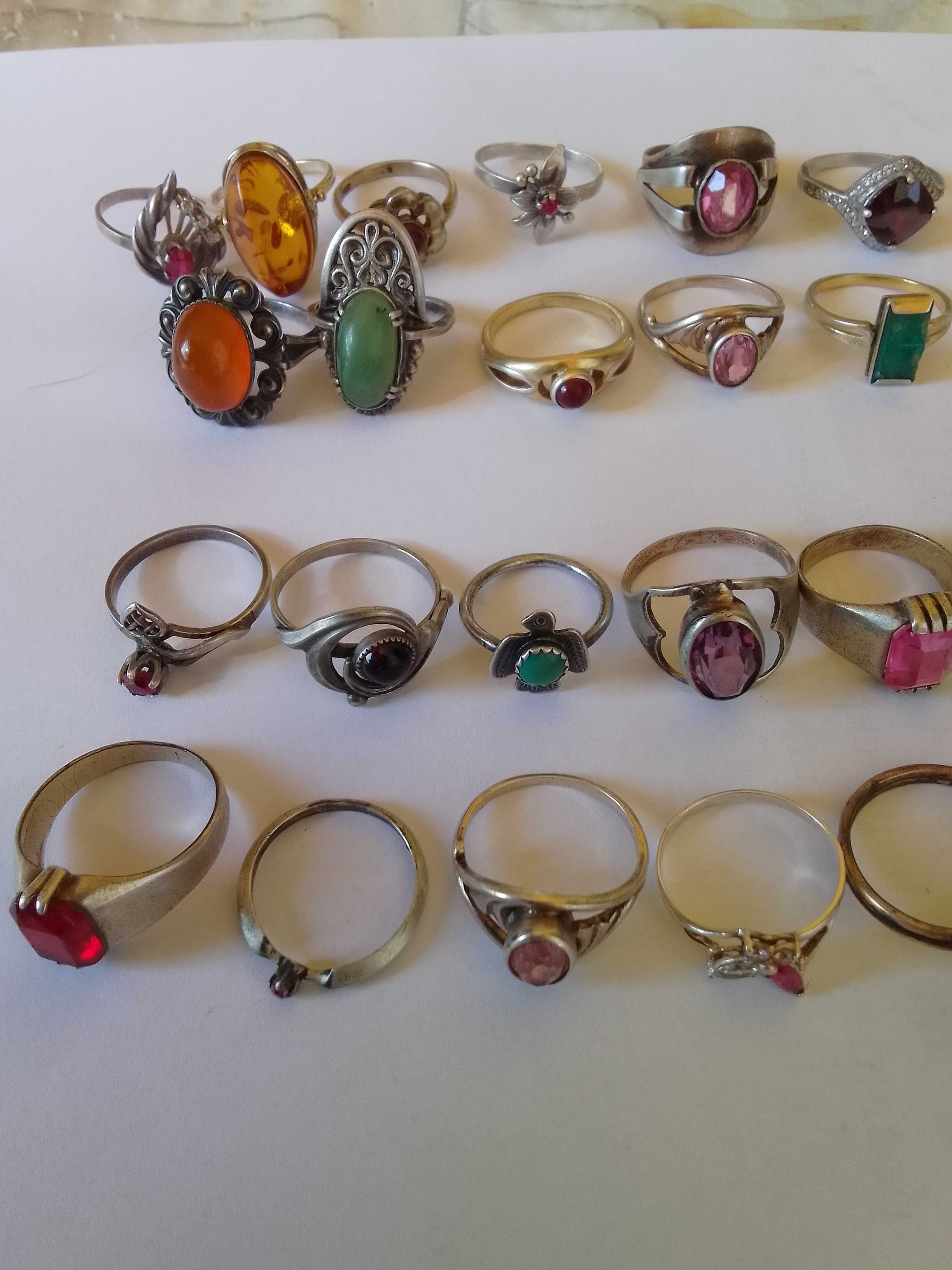 Коллекционный набор советское серебряное кольцо перстень 875 пробы