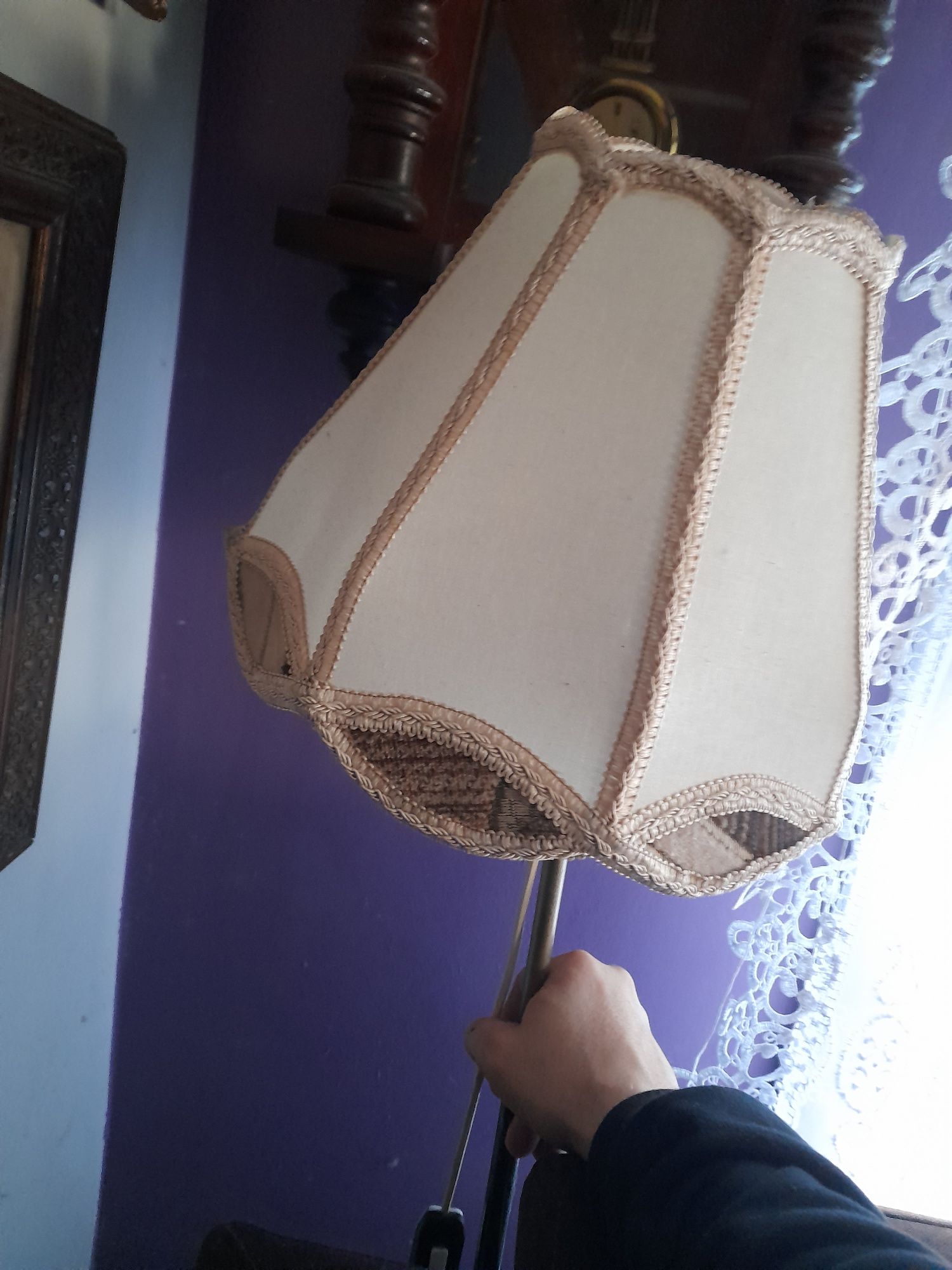 Piękna  stojąca lampa nocna prl lata 70