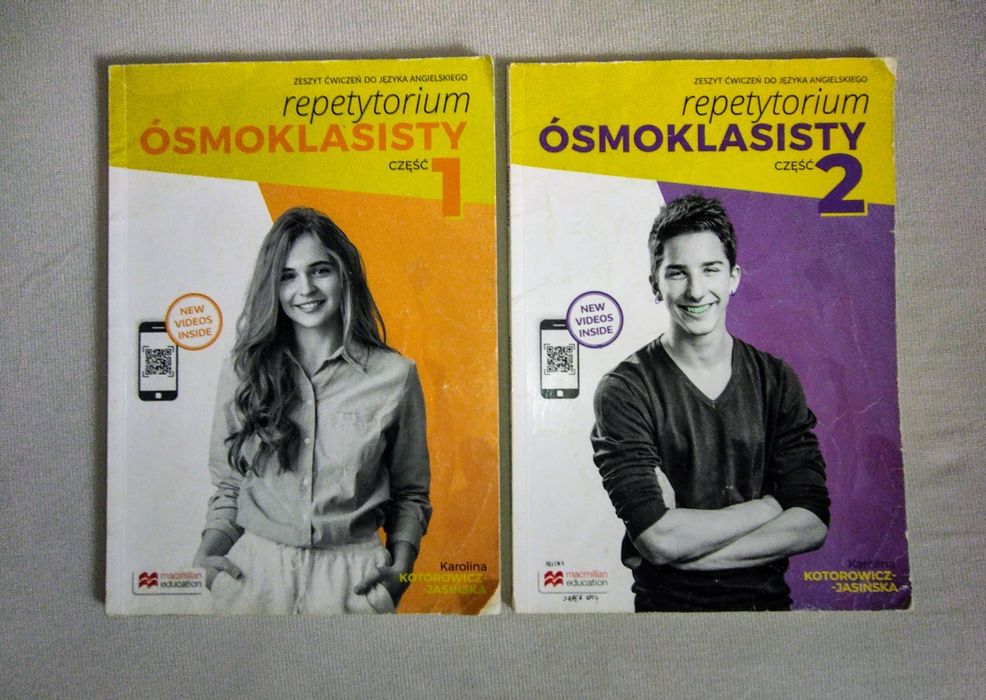 Repetytorium ośmioklasisty  zeszyty ćwiczeń 1 -2 j.angielski Macmillan