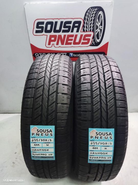 2 pneus semi novos 235-70r17 hankook - oferta dos portes