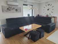 Narożnik welurowy zamszowy 350x250