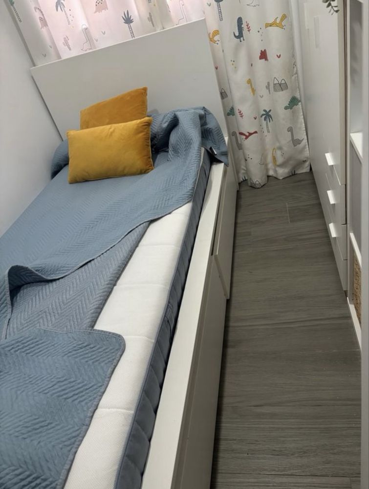 Cama solteiro + estrado + colchão