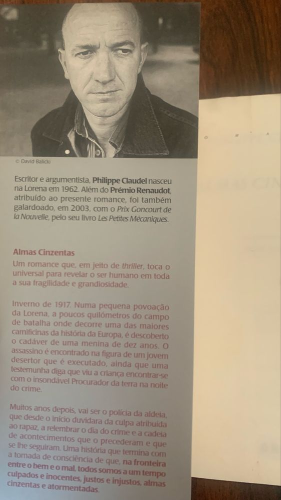 Livro Almas cinzentas de Philippe Claudel