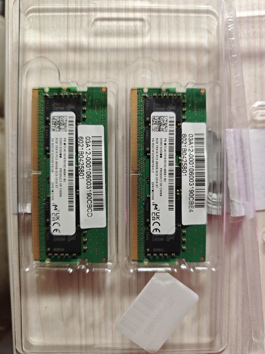 Оперативна пам'ять Micron 16GB(2х8) SO-DIMM DDR5 4800 MHz ноут