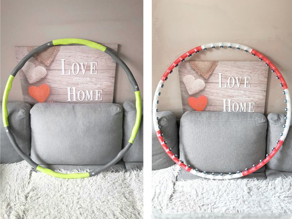 ZESTAW 2x HULA HOP do ćwiczeń fitness antycellulitowe odchudzające