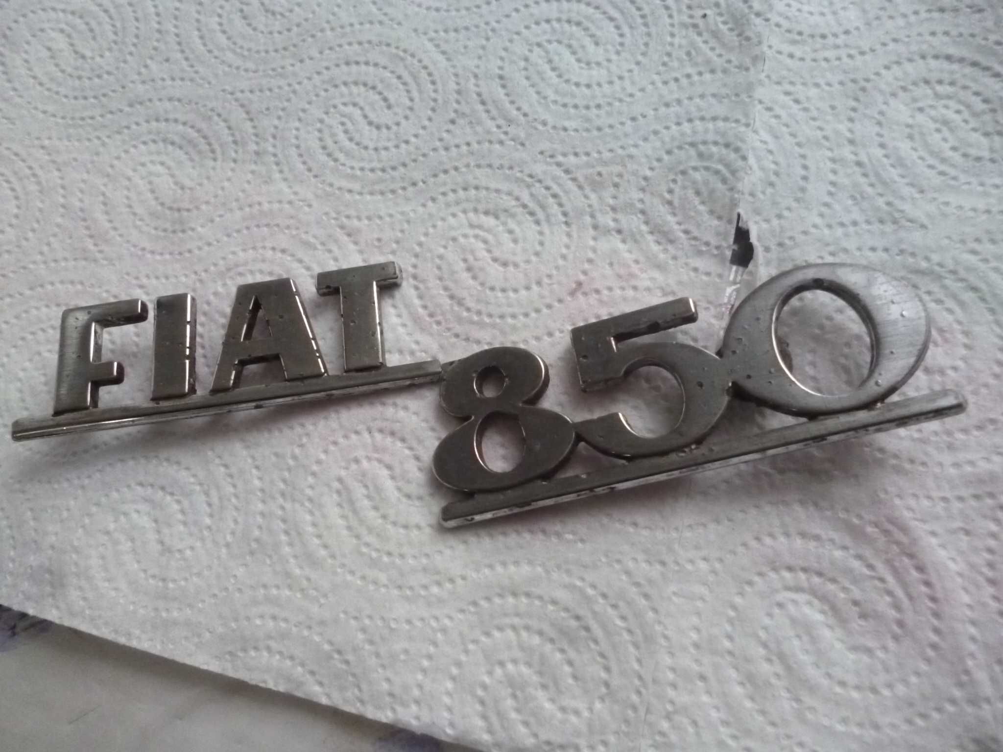 Fiat 850 znaczek emblemat metal oryg