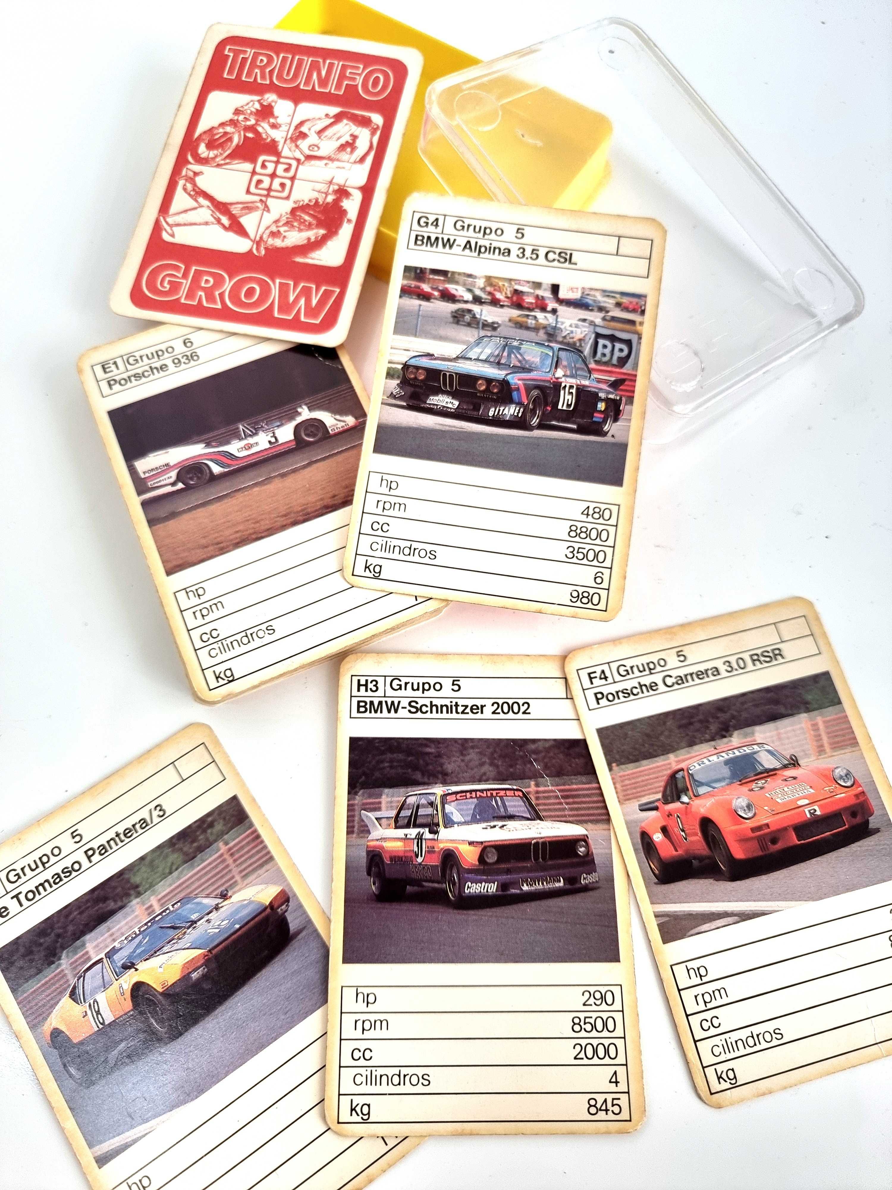 Super Carros  jogo de cartas dos anos 70 com carros desportivos