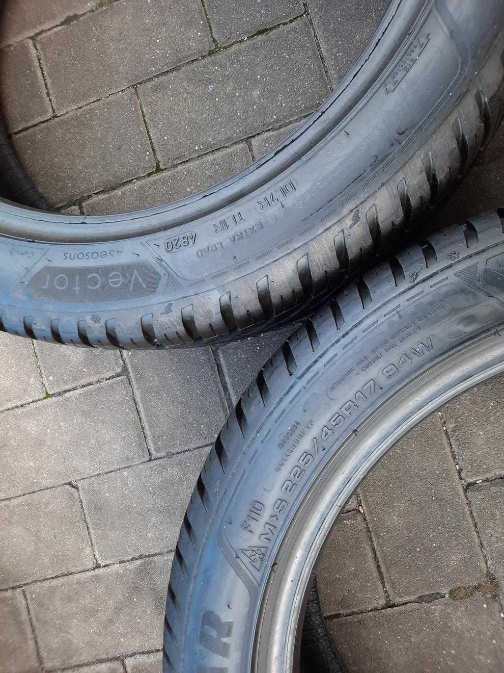 225/45 94W R17 GOODYEAR GEN-3 7mm 2022r Całoroczne 4szt Opony