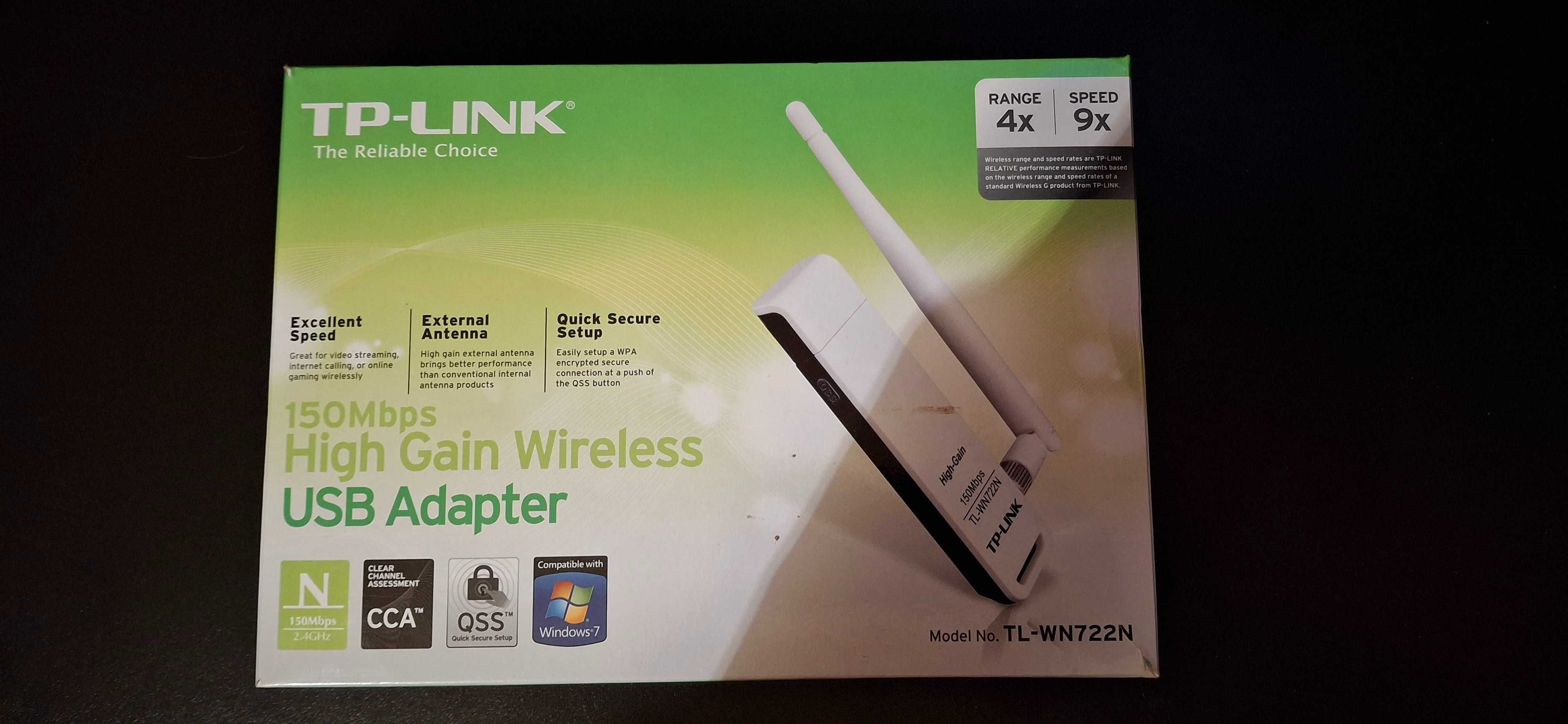 TP-Link High Gain Wireless USB Adapter 150 mbps TL-WN722N