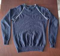 Granatowy sweter 90% welny i 10% kaszmiru