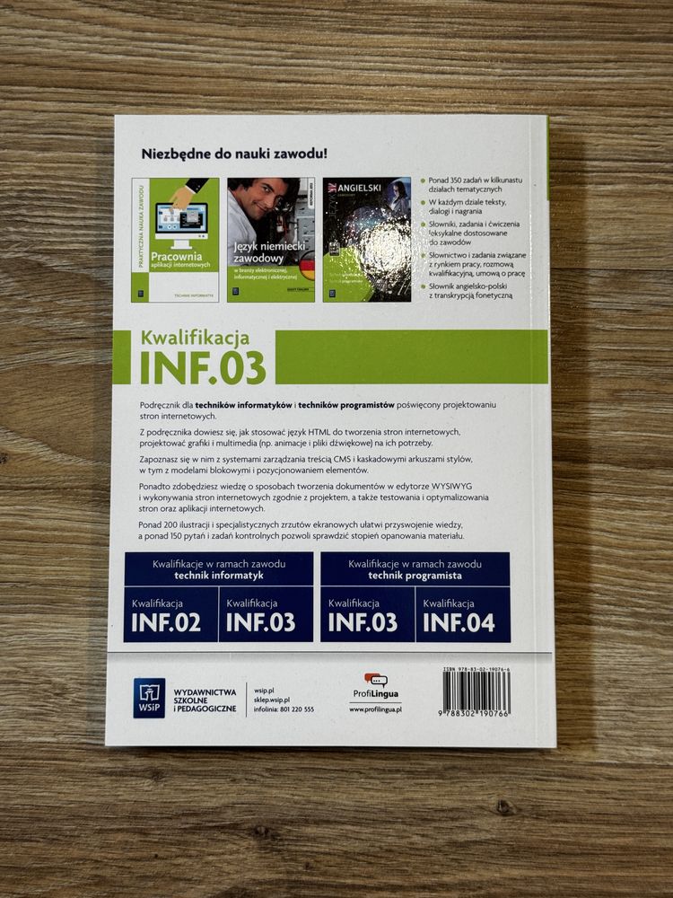 Tworzenie stron i aplikacji internetowych Inf.03 podręczniki