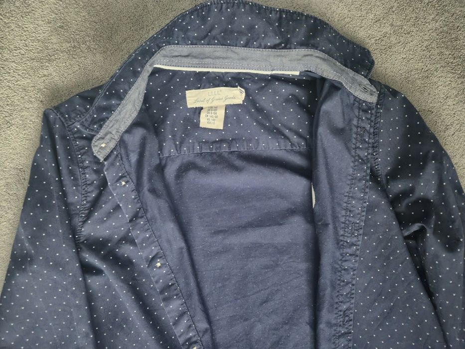 Koszula granatowa h&m 140