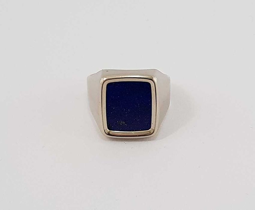 Złoty sygnet z pięknym Lapis Lazuli - próba 585