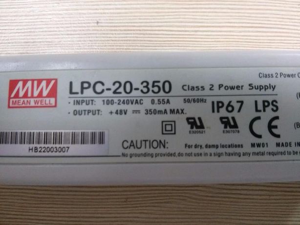 Блок питания Mean Well LPC-20-350