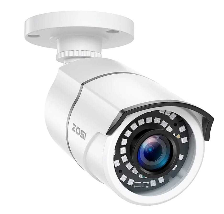 Câmara Zosi CCTV branco para Sistema Videovigilância