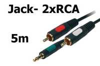 Kabel Prolink 2RCA- Jack 3,5mm 5m