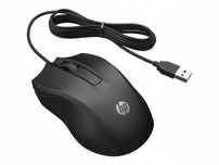 mysz hp wired mouse 100 przewodowa czarna rozdzielczość 1600dpi opis