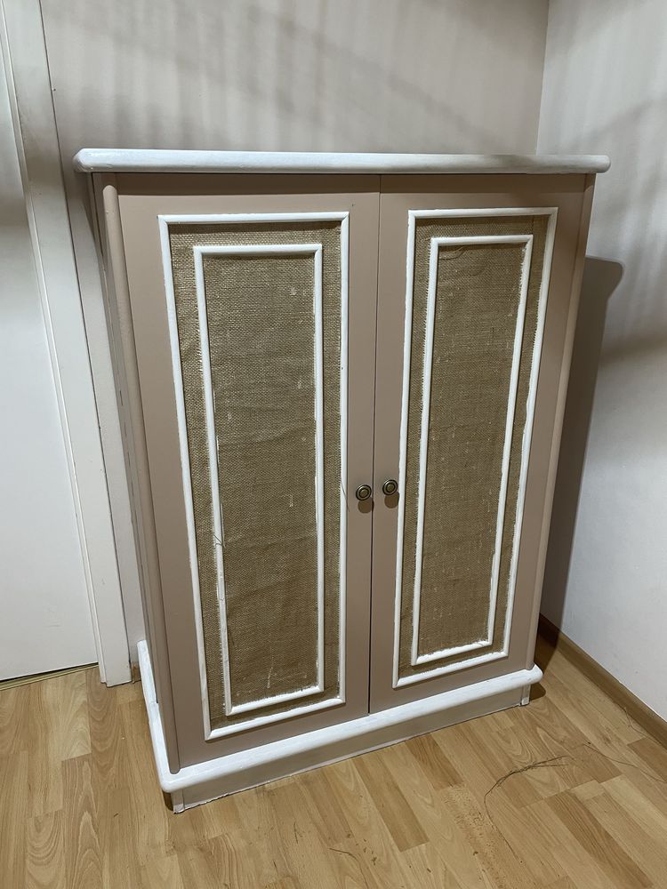 Szafka na buty z litego drewna boho infustrialna