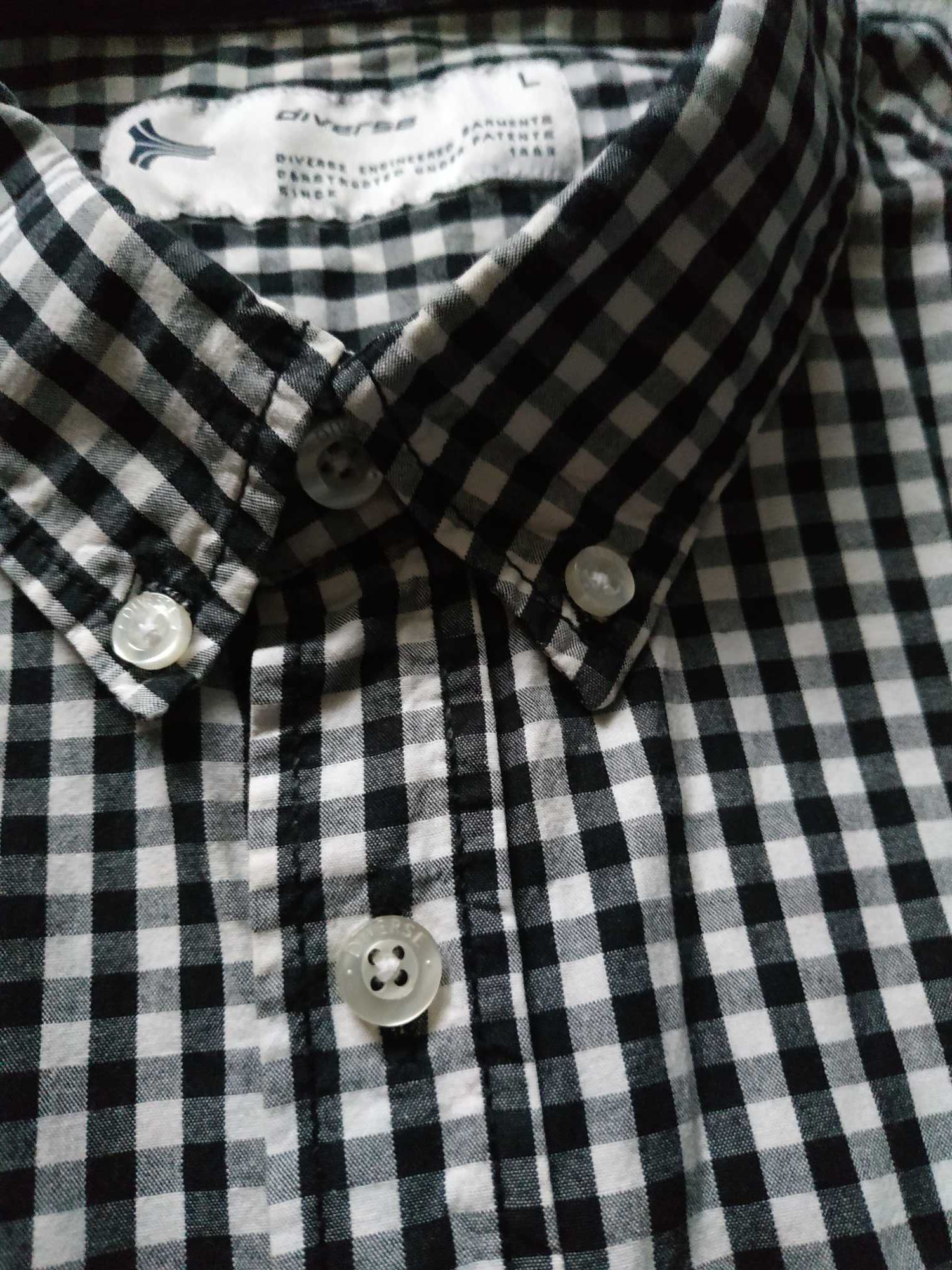 Koszula męska w kratkę Diverse L Slim Fit