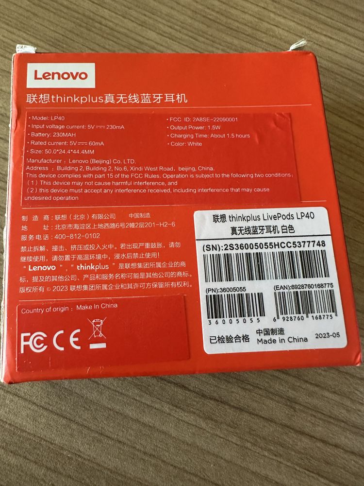 Auriculares wireless lenovo