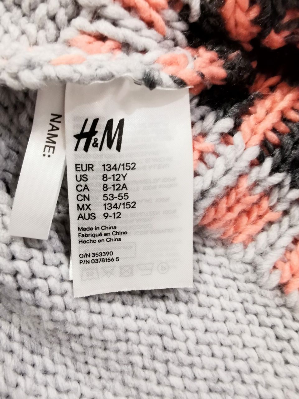 Pończo H&M r 8-12lat nowe 134-152 cm