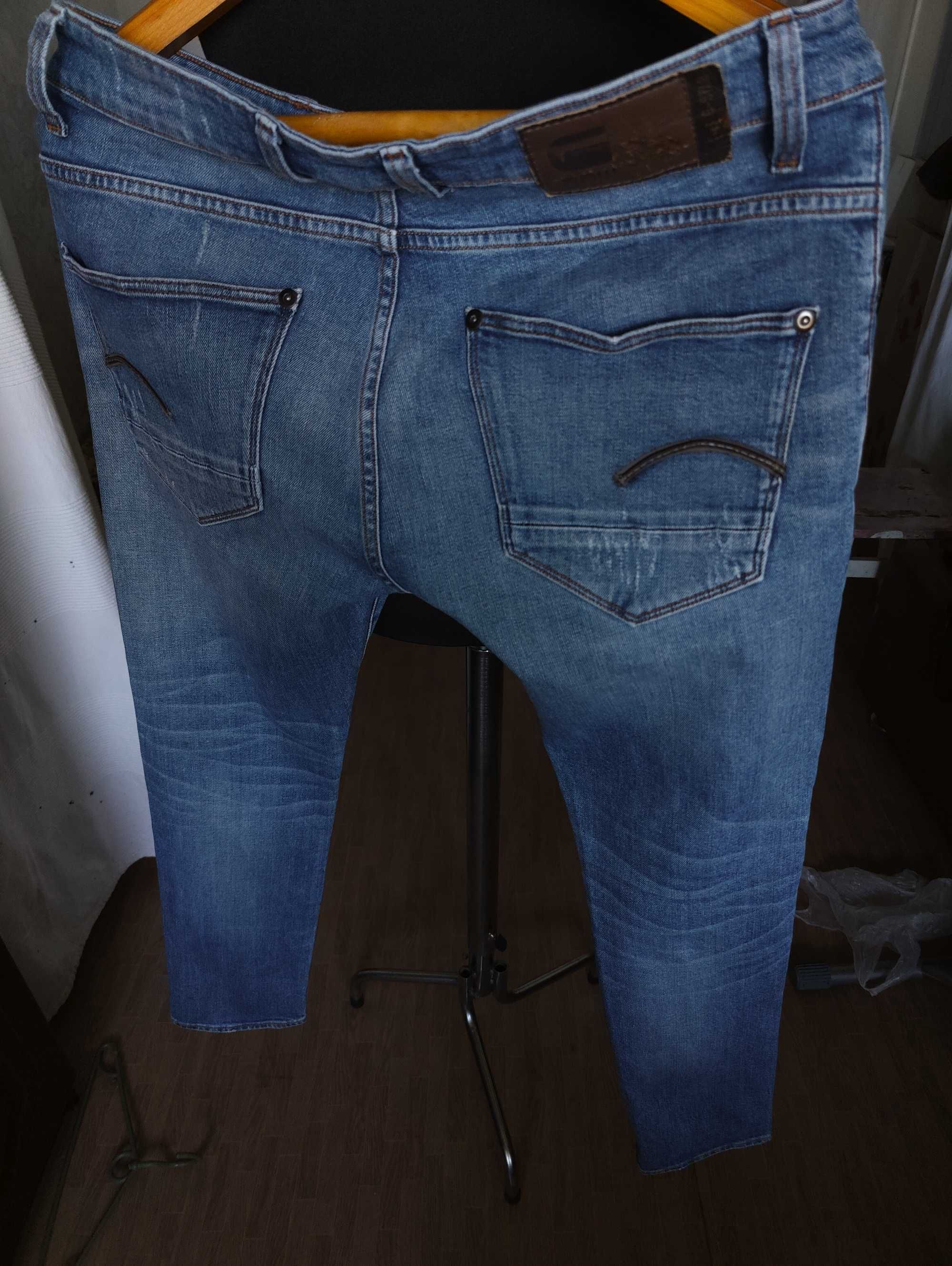 Джинсы G-star Raw revend super slim jeans Holland w32 stretch blue.