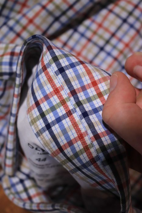 Koszula Olymp r. 44 luxor modern wielokolor dł rękaw w kratkę męska