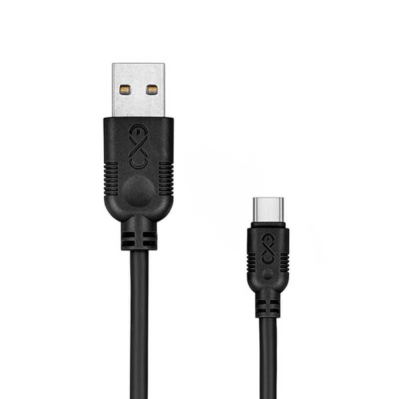 Uniwersalny Kabel USB 2.0 DO USB-C EXC 3A  WHIPPY, 2M, Czarny
EXC