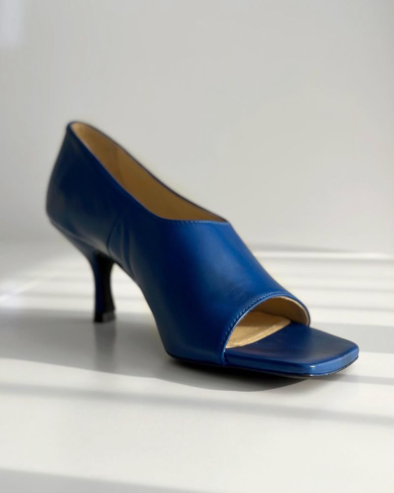 Gestuz босоножки синие туфли квадратный носок
